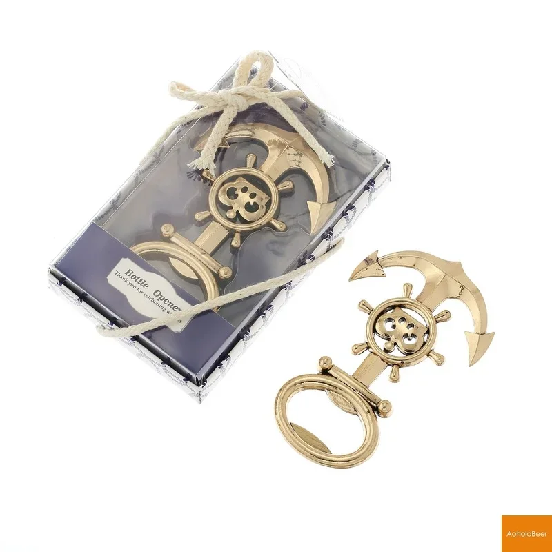 Creative Anchor Rudder Bottle Opener Presents Birthday Wedding Gifts for Guests Ocean Retro Alloy Opener Tools Groomsmen Gifts