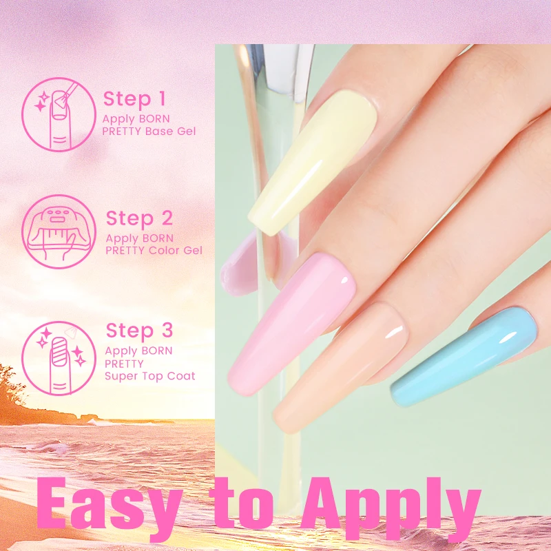 BORN PRETTY 10ml Glitter Gel Polish Set For Manicure Hybrid Varnishe Sparking Shining Soak Off Semi Permanant Gel Nail Kit 4