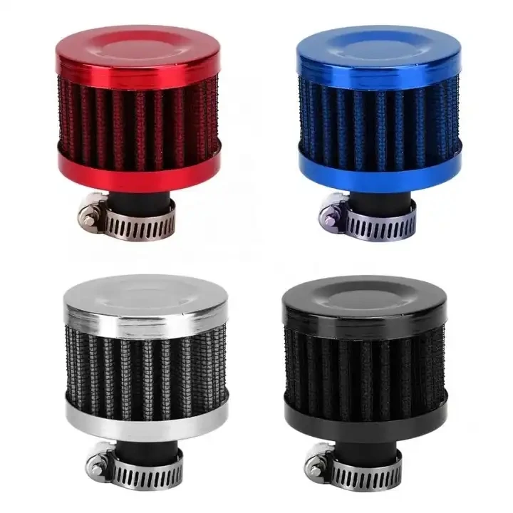 Car Air Filter Vent Crankcase Breather Filter Valve Stem Covers 12mm Universal Cold Intake