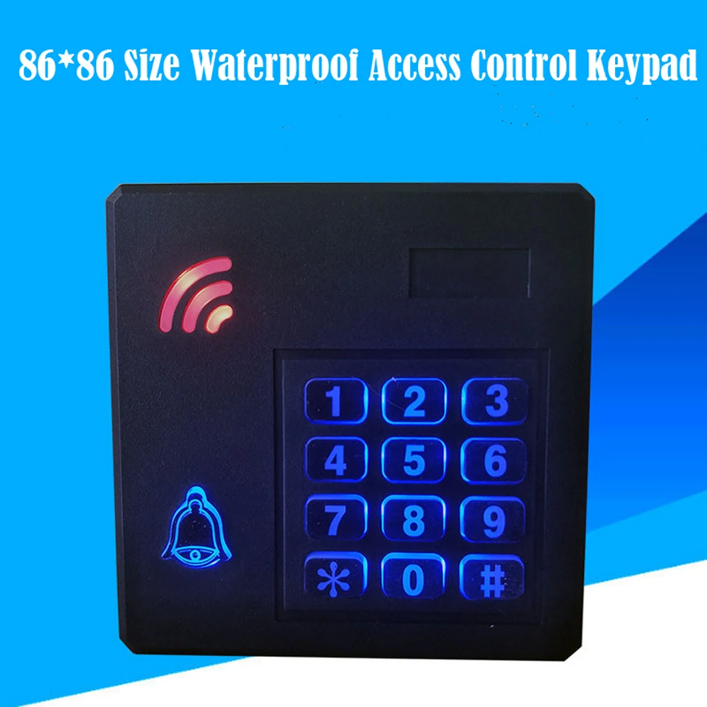 

KT86 Waterproof RFID Keypad 125Khz/13.56Mhz Access Control Reader Entry Access Control Keyboard Wiegand 26 34 Input 2000 User