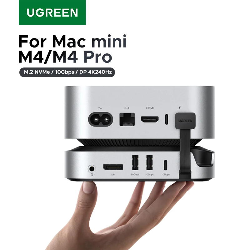 UGREEN Mac Mini ドッキングステーション USB ハブ Type-C から DP