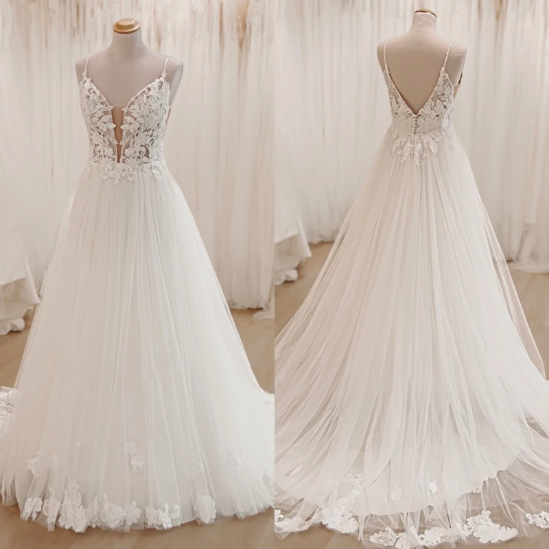 

Simplicity Wedding Dress Organza Satin With Embroidery Lace Ball Gown A-Line Full Sleeve O-Neck Bride Dress Vestido De Novia But