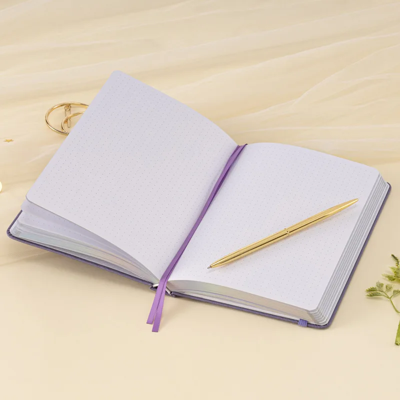Luxury A5 Gilded Dot Grid Notebook: Premium Cover for Journaling & Planning
