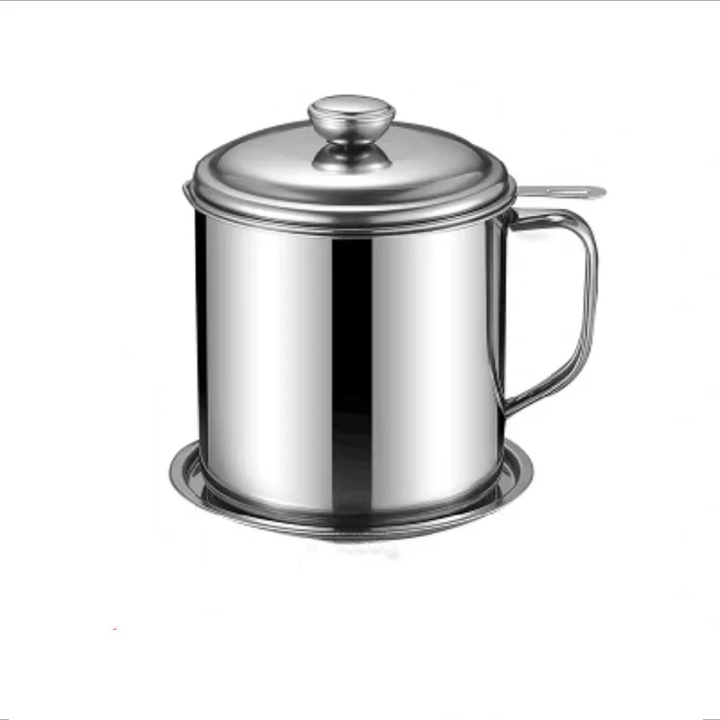 Oil pot 304 stainless steel oil filter pot household large capacity kitchen oil filter storage tank