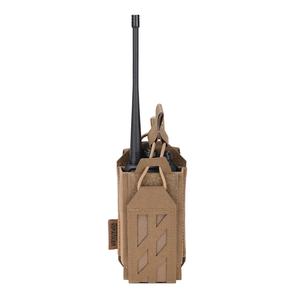 Outdoor Walkie-talkie Pouch  Tactical  Combat Molle Radio Holder Holster Case Pack Hunting Intercom Bag Interphone Pouch Short 3