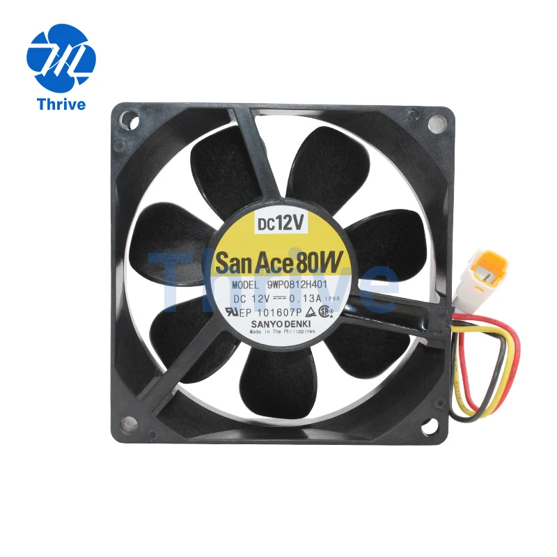 일본 산요 8025 방수 선풍기, 9WP0812H401, IP68, 12V, 0.13A, 산 쿨러, 80W