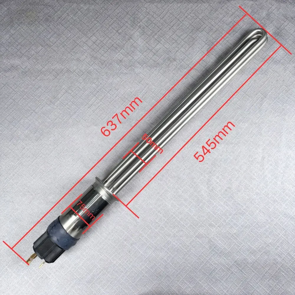 HOOLOO Heater with Aviation Plug Electric Heating Rod 220V For Pot Of Distillers Waterproof Plug With Wire 380mm 637mm 3KW 6KW