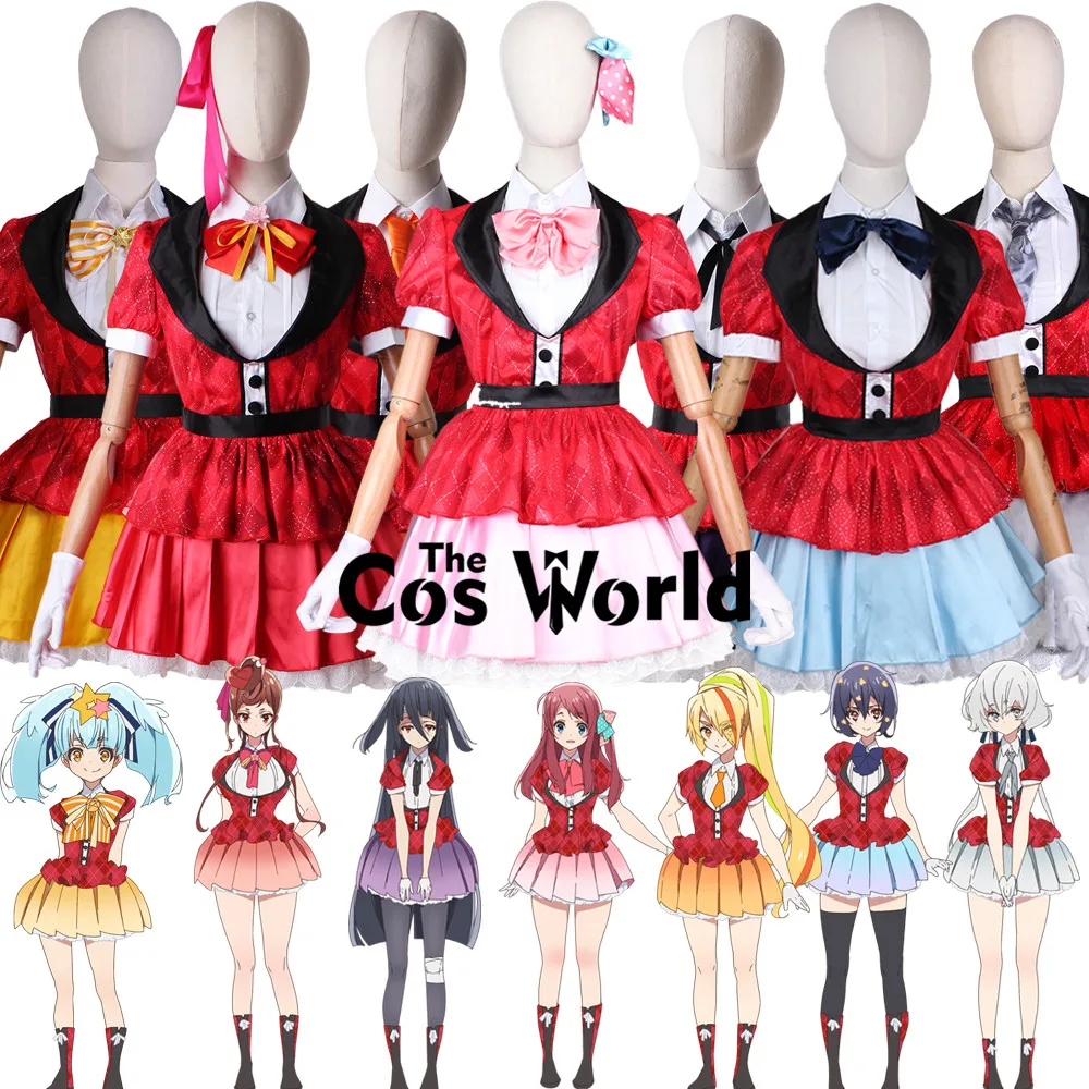 ZOMBIE LAND SAGA Minamoto Sakura Nikaido Saki Mizuno Ai Konno Junko Yuugiri  Hoshikawa Lily Idol Dress Anime Cosplay Costumes - AliExpress