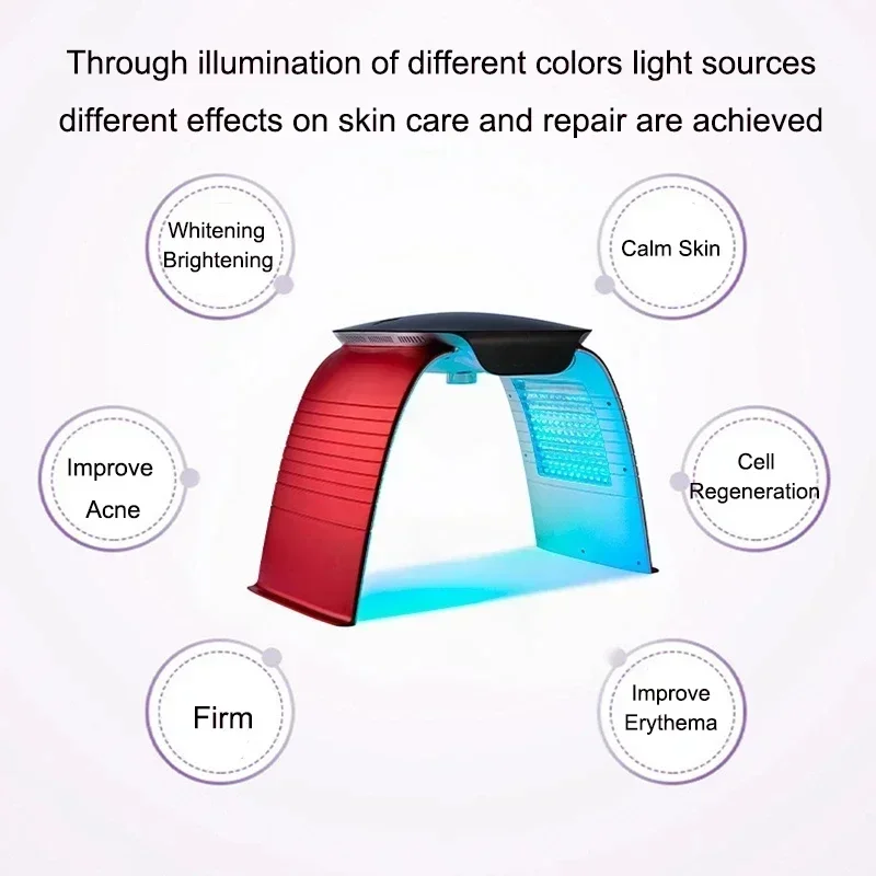 PDT Hot Cold Spray ColoRefaredul Photon Oxygen Injection Moisturizing LED Mask Skin Rejuvenation Beauty Device 7 Colors