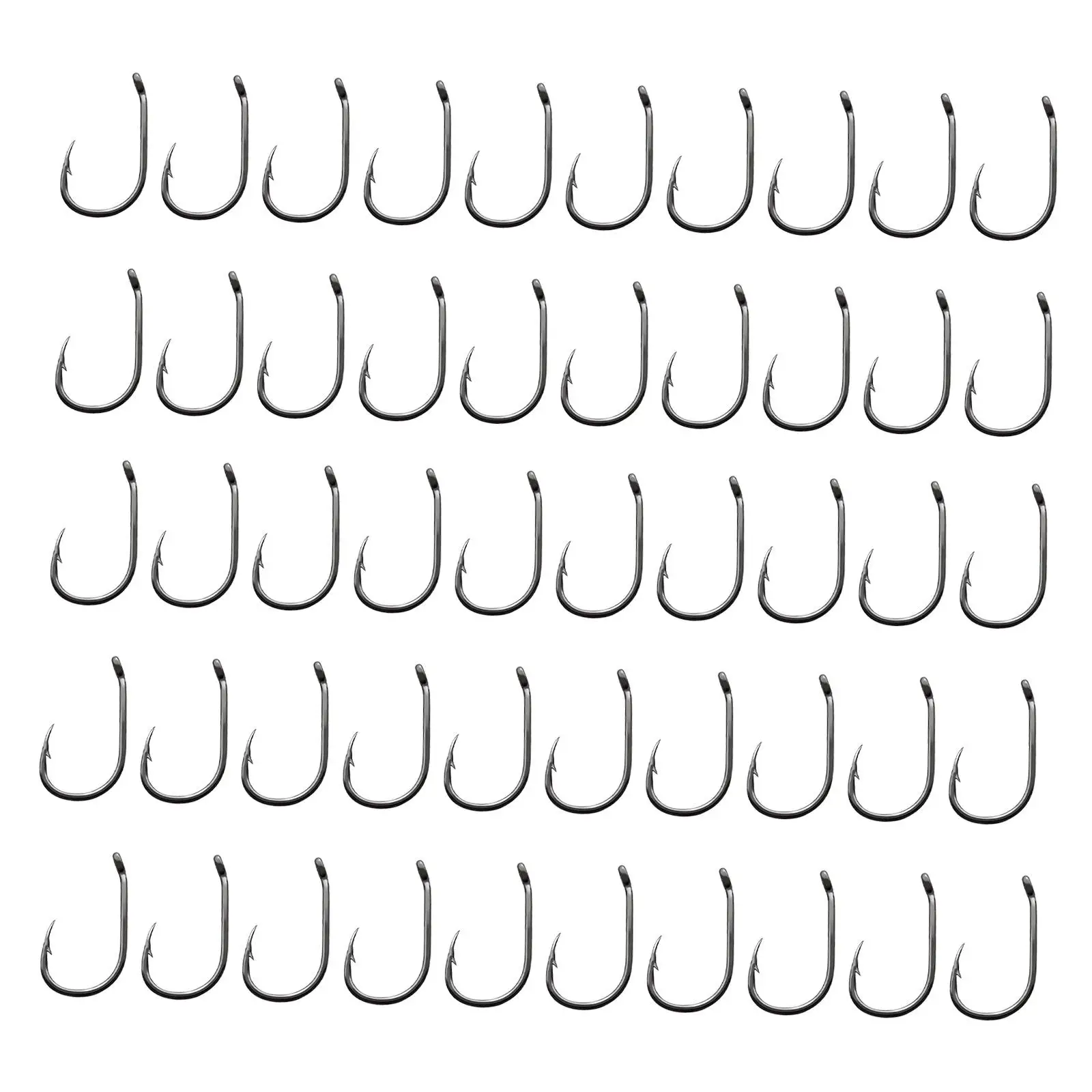 50x Barb Curved Fly Fishing Hooks Fishing Tackle Accessories for Fishing Lures Portable Sea Fishing Tackle Hooks for Dry Flies