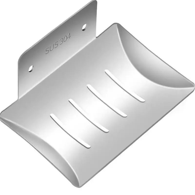 Soap Dish Tray Soap Holder Wall-mounted Non-porous Drain Soap Dish For Holding Soaps Household Bathroom Portable Soaps Dishes