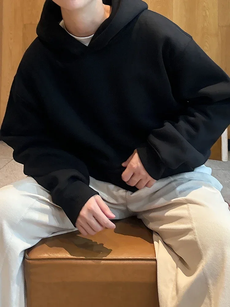 Oversize Casual Hoodie - Unisex Cotton Fleece Pullover With Full Sleeve, Loose Fit