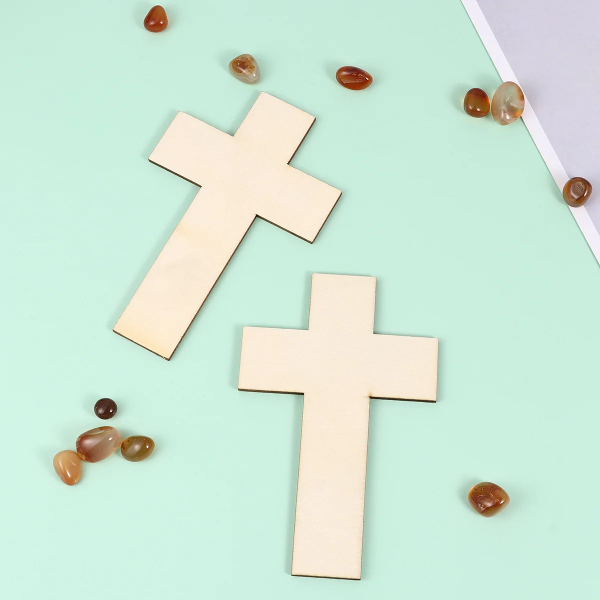 

36pcs Gift Ornamentsen Chip Cross Shape Gift Ornamentsen Slices Graffiti Handcraft Accessary Cross Gift Ornamentsen Pieces