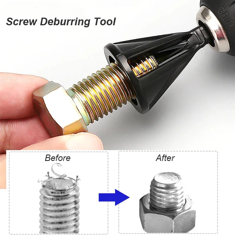 Deburring External Chamfer Tool Metal Hex Triangle Trimming Drill Bit Stainless Steel Copper Screw Fast Remove Burr Removal