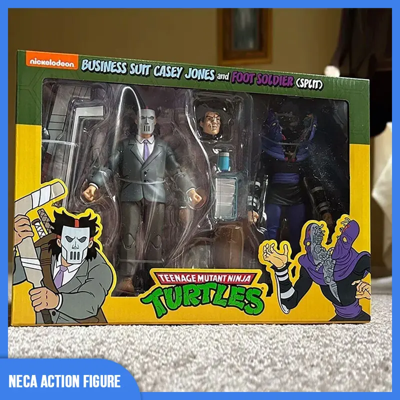 Originale Neca Business Suit Teddy Jones E Foot Soudier Turtles Figure Anime Action Figure Statue Model Kid Gifts Toy