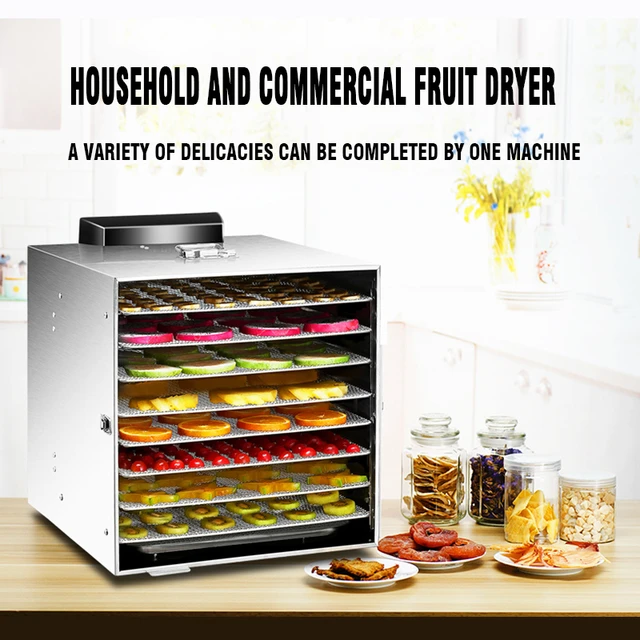 10 Layers Commercial Stainless Steel Food Dehydrator For Food And Jerky  Fruit Dehydrator, Professional Jerky Maker Dryer - Dehydrators - AliExpress