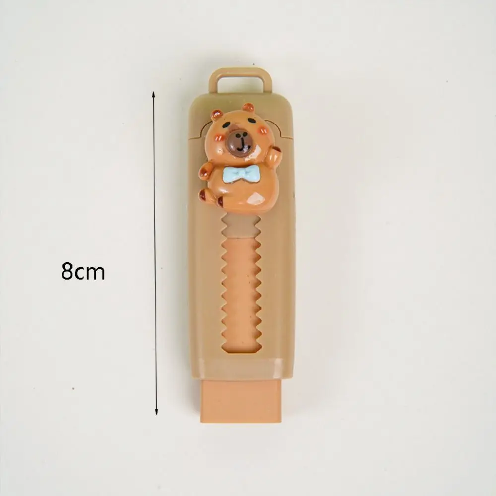 New Push Pull Capybara Eraser Cute Soft 4B Mess Free Sketch Stationary Student School Supplies