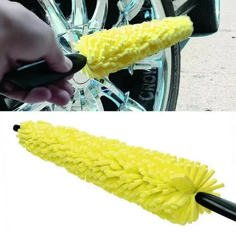 1pcs Creative Car Tire Cleaning Beauty Tool Rim Tip Sponge Strip Wheel Hub Cleaning Brush Gap Brush
