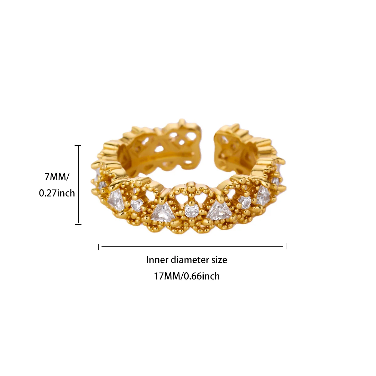 Zircon Floral Rings for Women