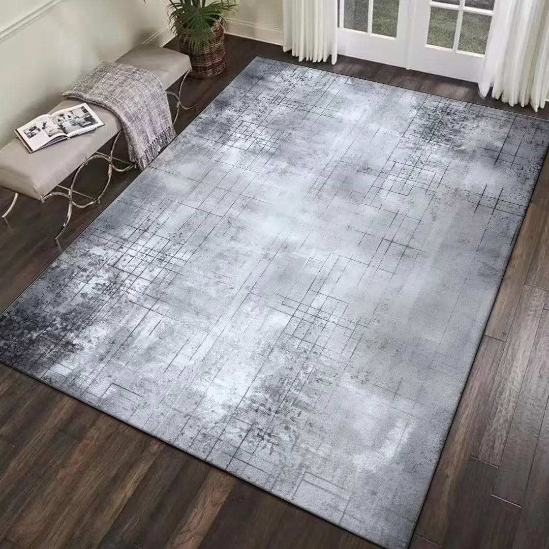 Modern Abstract Carpet Light Gray Carpets for Living Room Hall 200x300cm Large Area Rug Washable Bedroom Decoration Floor Mat 2
