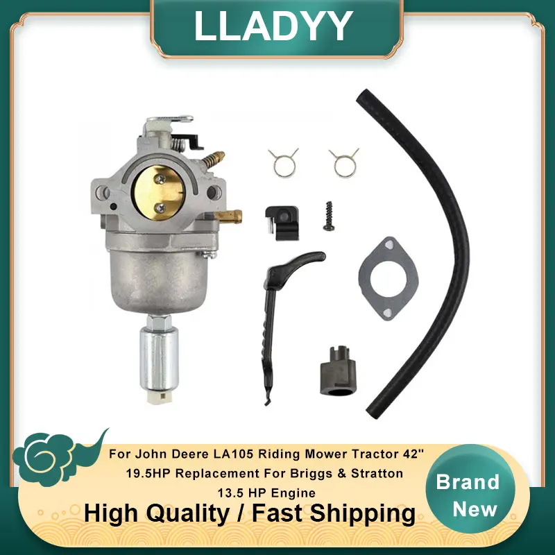 

Carburetor Replacement For John Deere LA105 Riding Mower Tractor 42" 19.5HP Replacement For Briggs & Stratton 13.5 HP Engine