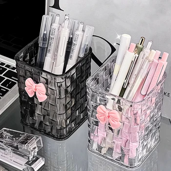 Portapenne da tavolo e scatola portaoggetti, con decorazione ad arco e cestino portaoggetti, adatto per riporre forniture per ufficio