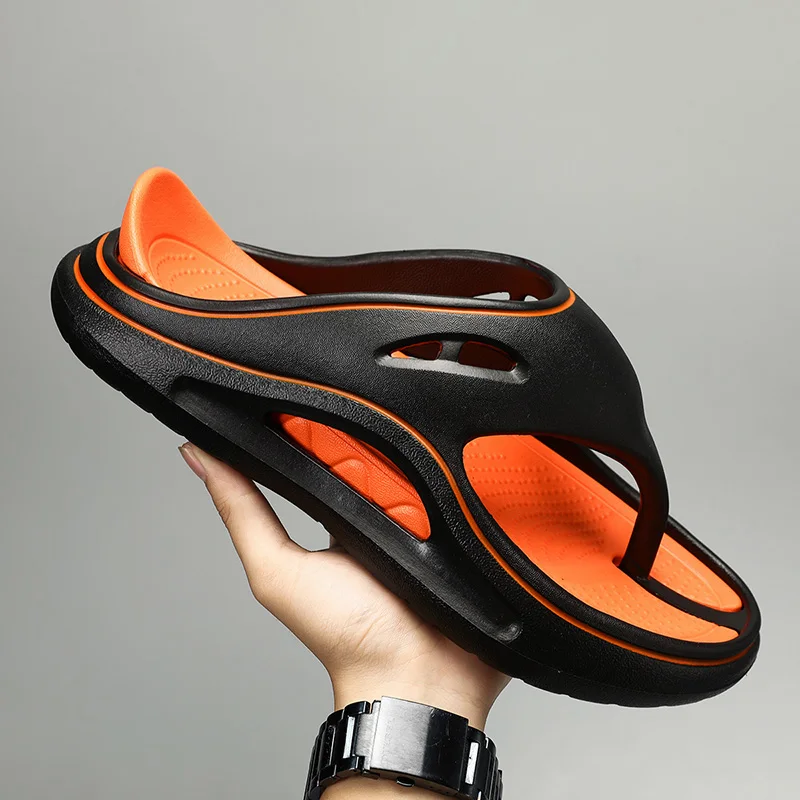 

High Quality Men Women Flip Flops Outdoor Indoor Slippers Thick Soft Sole Men Beach Sandals Non-slip Bathroom Home Men Slippers