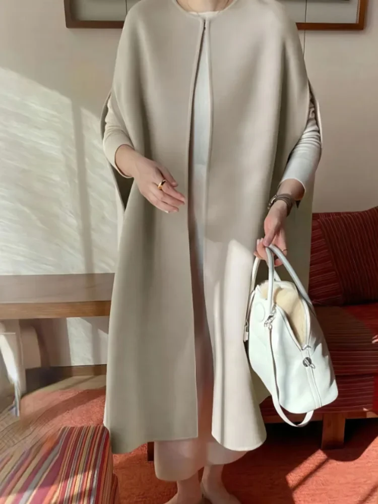

QNPQYX Новое весенне-осеннее шерстяное Женское пальто элегантные винтажные куртки в японском стиле плотная женская одежда без рукавов для работы в Корейском стиле 940