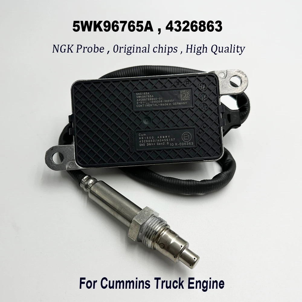 

For NGK Probe 5WK96765A 4326863 High Quality Chip Nitrogen Oxygen NOX Sensor for C-ummins Truck Engine 5WK96765B A2C95913000-01
