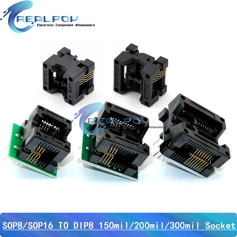 Reland Sun SSOP28 / TSSOP28 / SOP28 / SOP20 / SOP16 / SOP8 Auf DIP8 Adapter – Programmieradapter Mit 2,54 Mm Raster, Für SMD-ICs