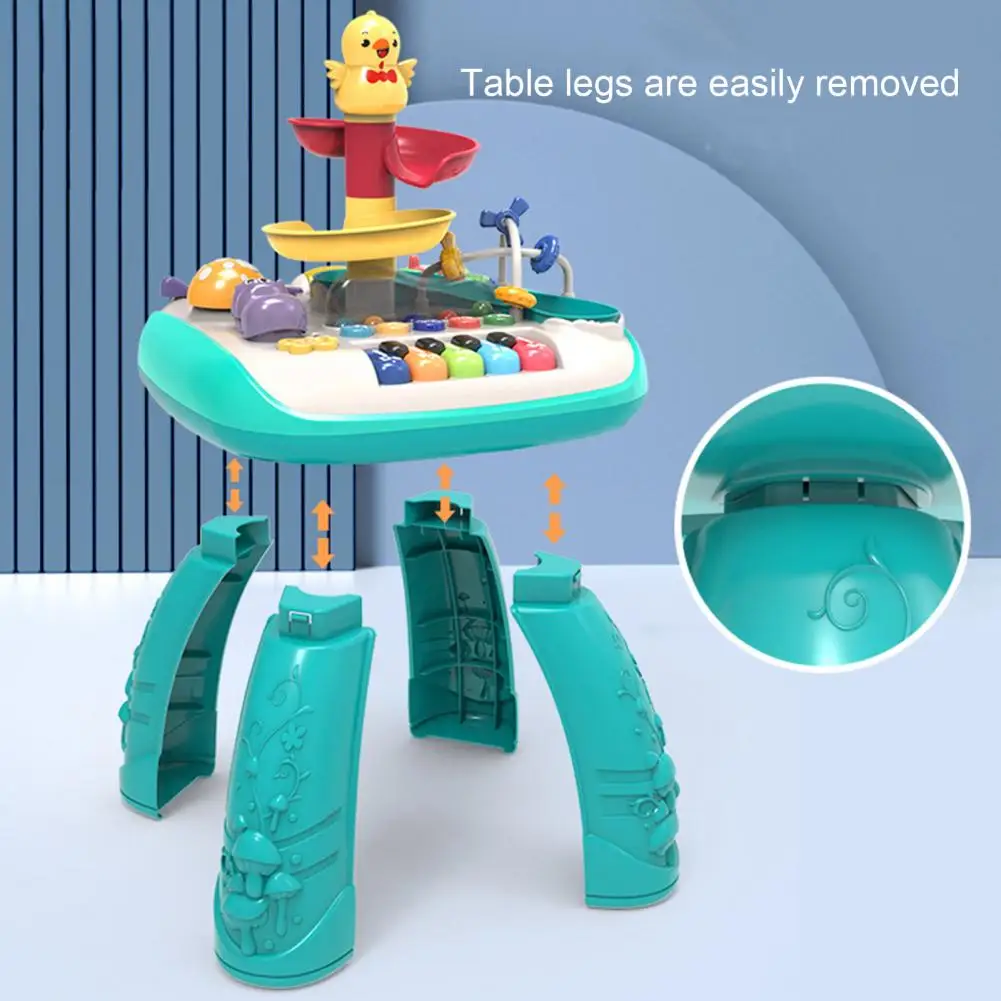 Learning Toy Educational Baby Activity Table with Piano Ball Slide Musical Instruments for 1-3 Year Old for Boys for Early 4