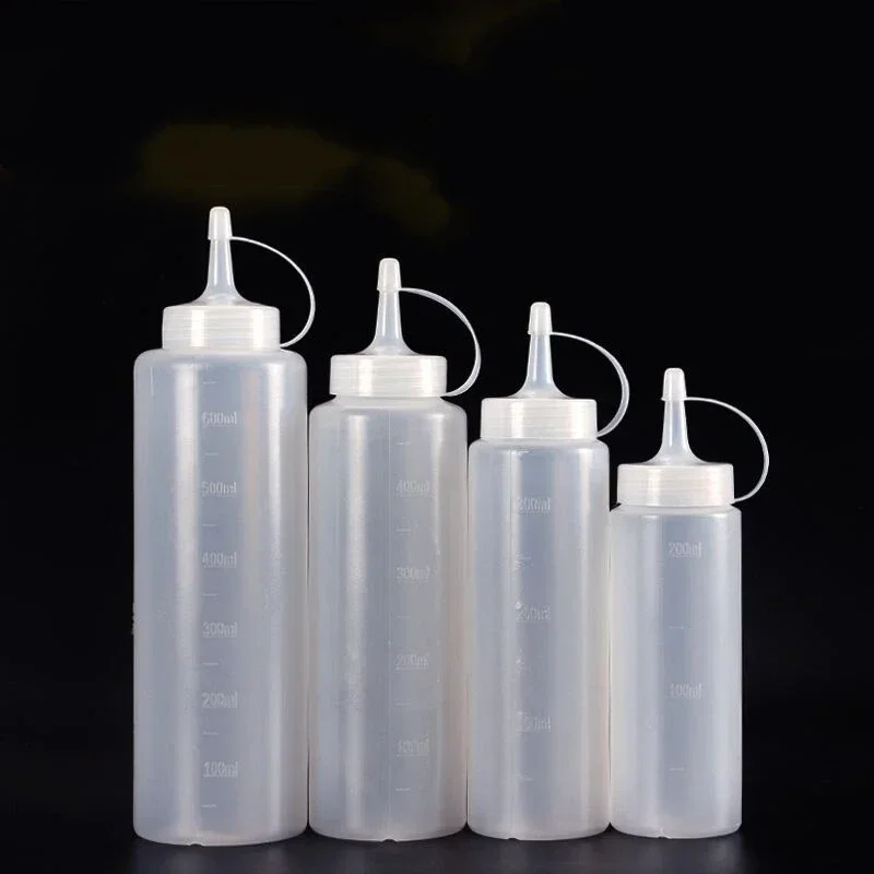 Große Squeeze-Gewürzflaschen mit Düsen, Ketchup, Grill, Saucen, Olivenöl, Flaschenspender, Squeeze-Sauce-Flasche, Küchenhelfer – Detail 3