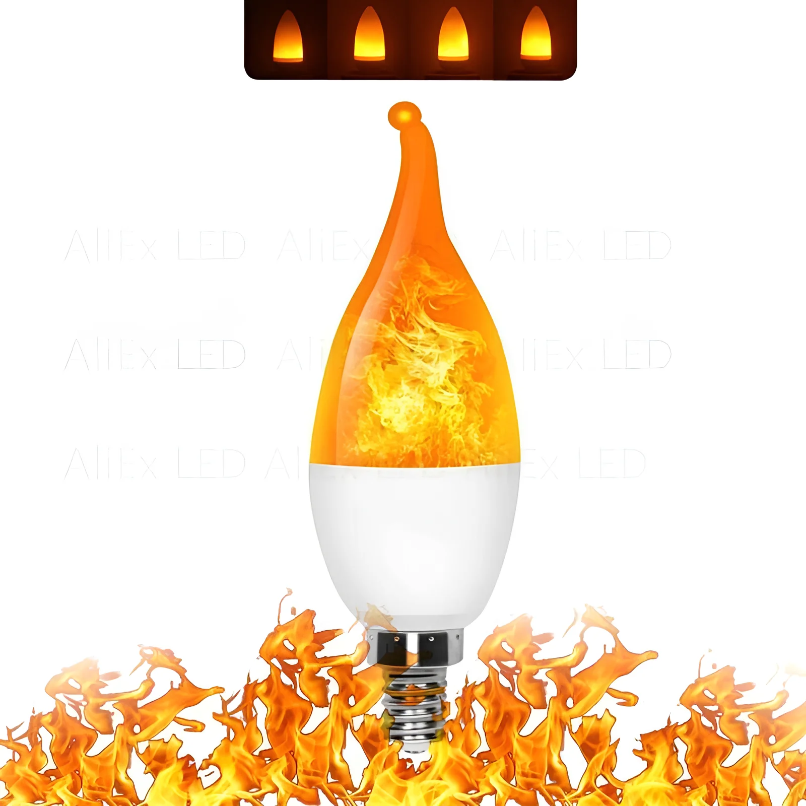 thumbnail image 1 of Bombillas LED con efecto de llama simulada, USB, E14, E27, B22, 9 W, CA 85-265 V, accesorios electrónicos para el hogar, lámparas, bombillas con efecto de llama, 1 of 5