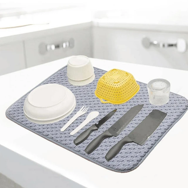  2 Pack Dish Drying Mat Drying Mat for Kitchen Counter