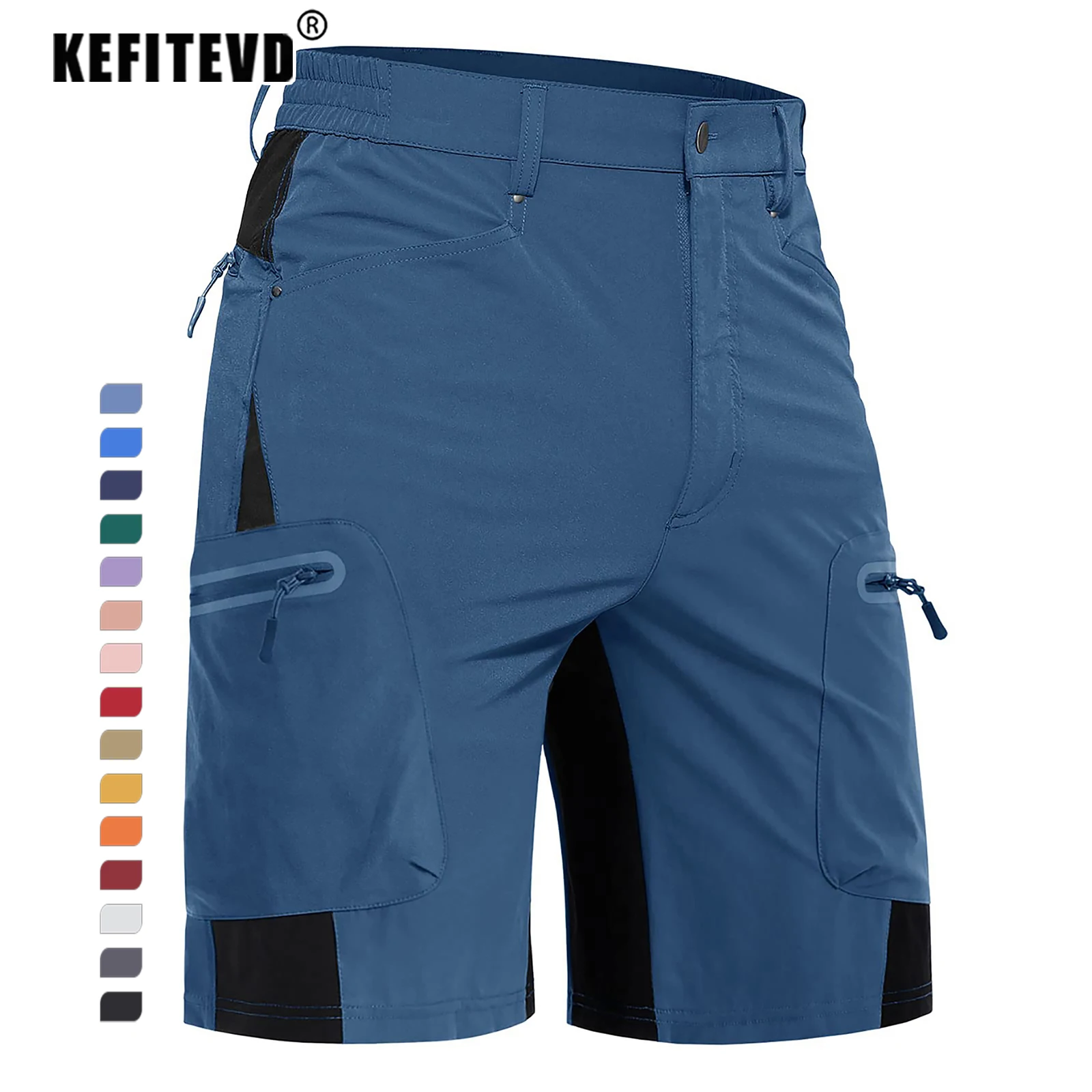 Sport Shorts KEFITEVD Summer Men's Cargo Shorts Quick Dry Hiking Work Short Lightweight Fishing Climbing Trekking Short Outdoor Running Male