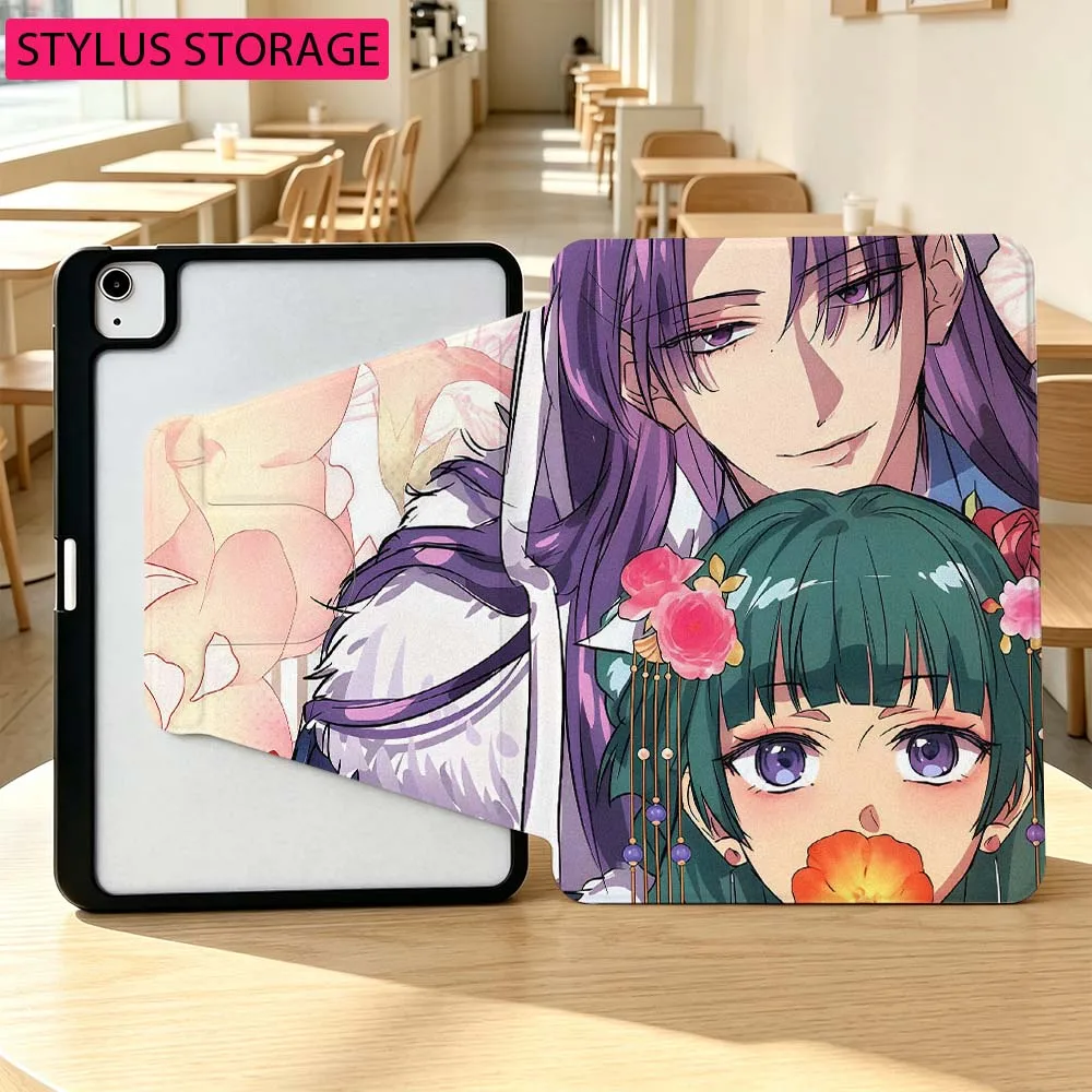 Anime Couple Cartoon 360° Rotation Tablet Case with Pen Slot