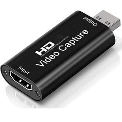 4K Ultra HD Video Capture Card with USB 2.0 for Streaming and Recording (Black)