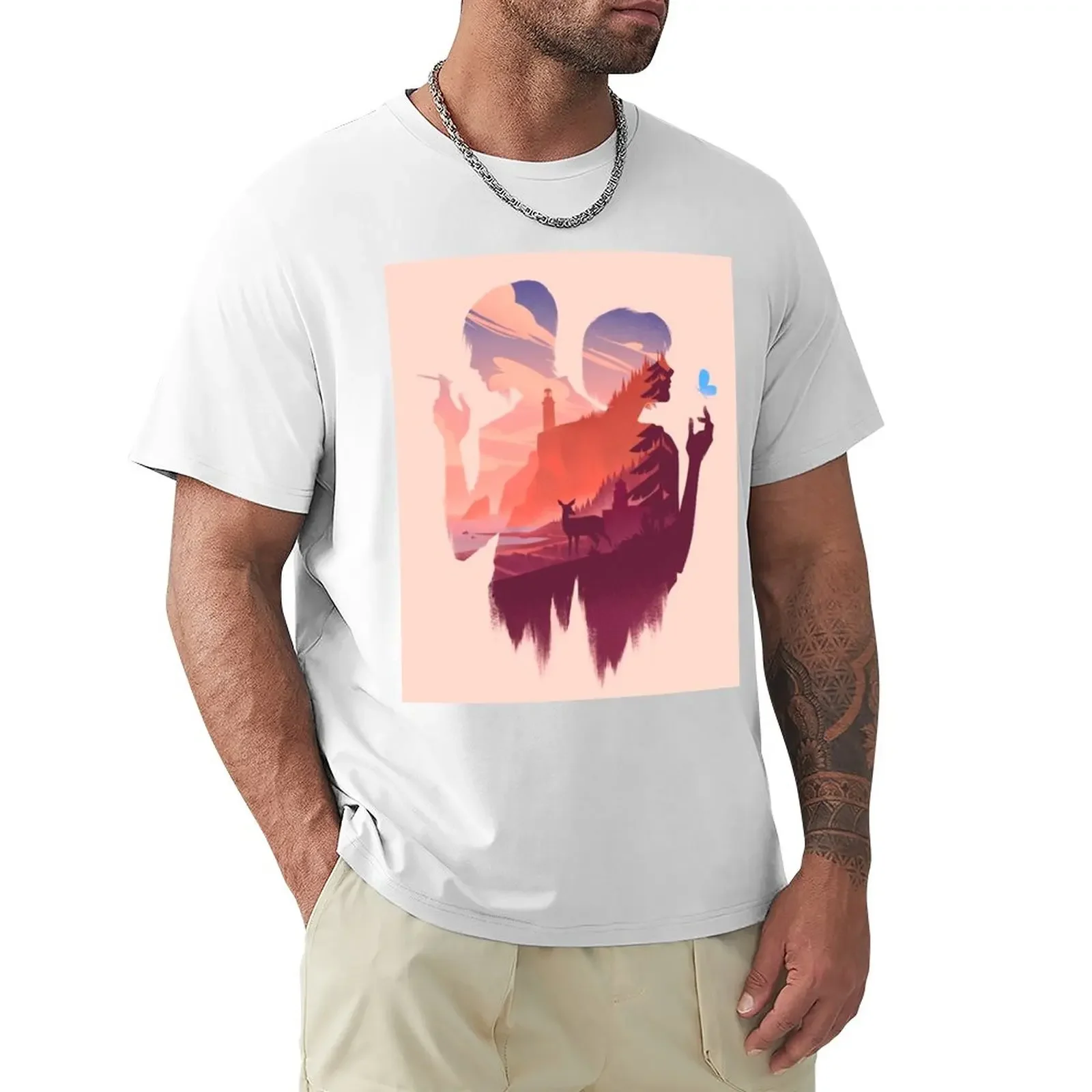 

Life is strange T-Shirt animal prinfor boys for a boy Short sleeve tee men clothes