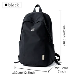 Sleek Lightweight Waterproof Backpack - Unisex Casual Travel & Sport Bag (Black)