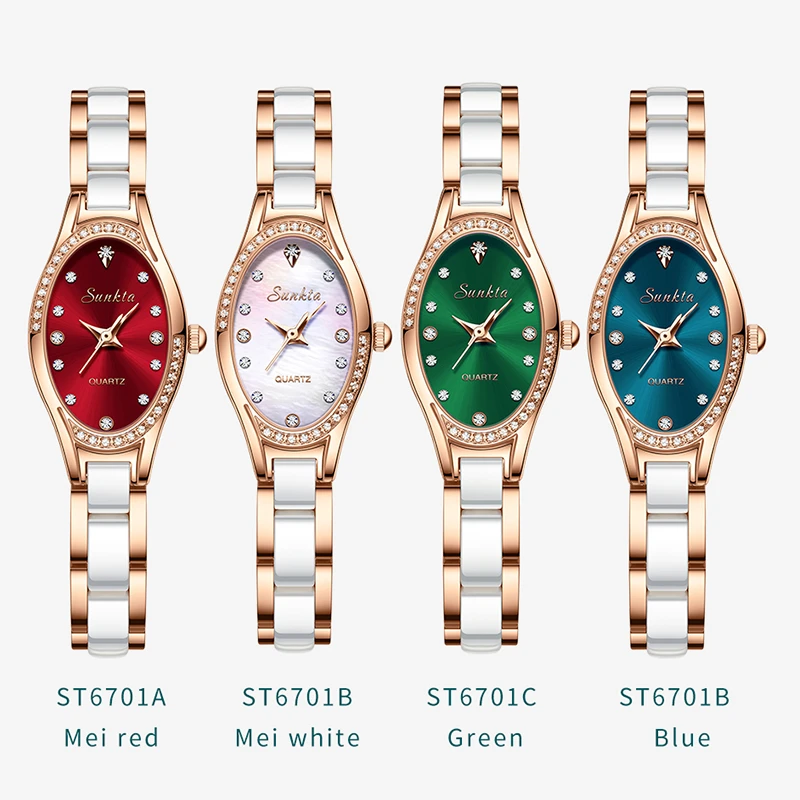 Sunkta New Fashion High Class Women Small Dial Watches Luxury Quartz Watch for Lady Simple Ladies Diamond Relogio Feminino 2023