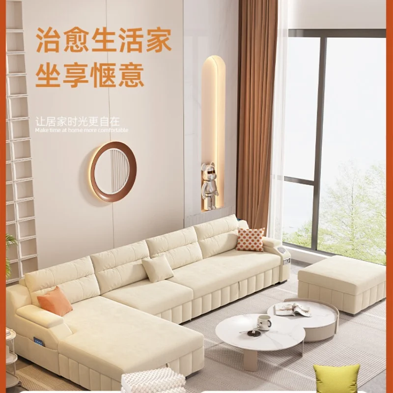 

Cat scratch cloth sofa bed dual-purpose, multi-functional, luxurious, living room, cream modern sofa bed