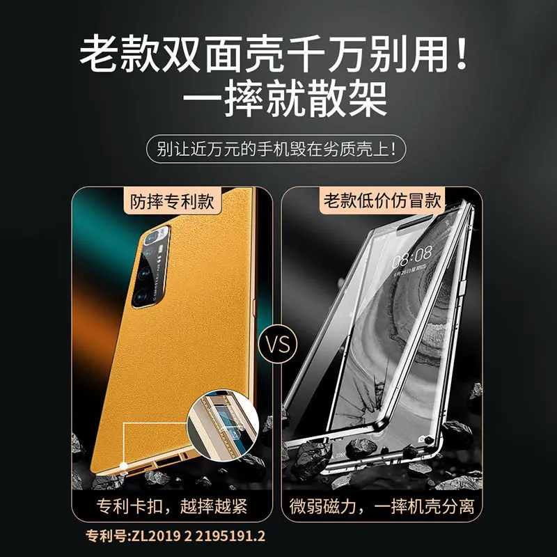 For Xiaomi Mi 10 Mi10 5G Case 360 Full Protection Metal Bumper Clear Front Glass Cover with Back PU Leather Case for Xiaomi 10