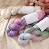 3PCS 300g Set Gradient Hand-Dyed Wool Blend Yarn for DIY Knitting Scarves Sweaters 270Meter/Roll Rainbow Magic Ball Yarn 6