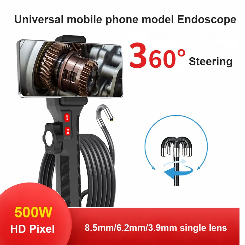 8.5/6.2/3.9mm single lens 1080P Endoscope 360° 2 ways Suitable for Automotive Diesel Engine Carbon Deposition Aviation Detection 2