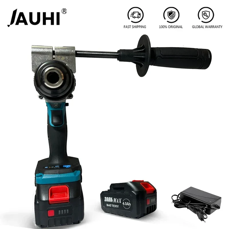 

JAUHI 20 Torque 125NM Brushless Electric Impact Drill 3 in 1 Rechargeable Electric Cordless Screwdriver For Makita 18v Battery