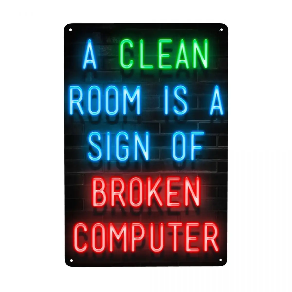 Gaming Gamer Quotes Signs Custom Retro A Clean Room È Un Segno Di Placche Metalliche Per Computer Rotte Per Cancello Garden Yard Home Decor