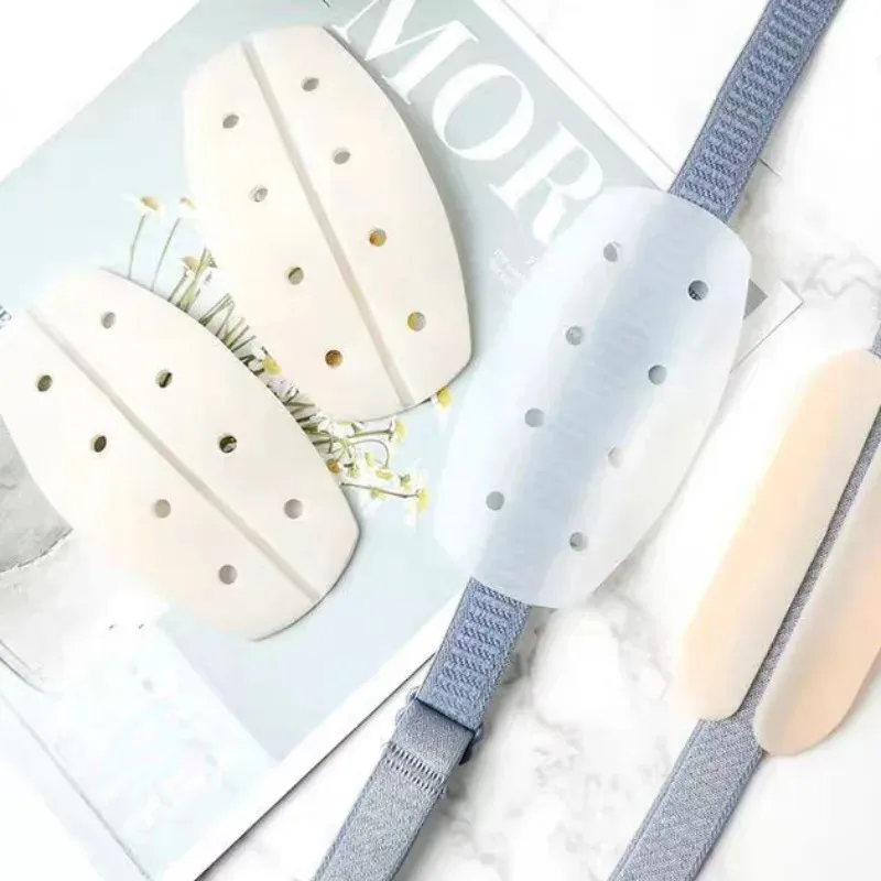 Underwear Shoulder Strap Anti Slip Pads Silicone Invisible Cushions Fixed Reusable Shoulder-supplies Monolithic Perforated Mat