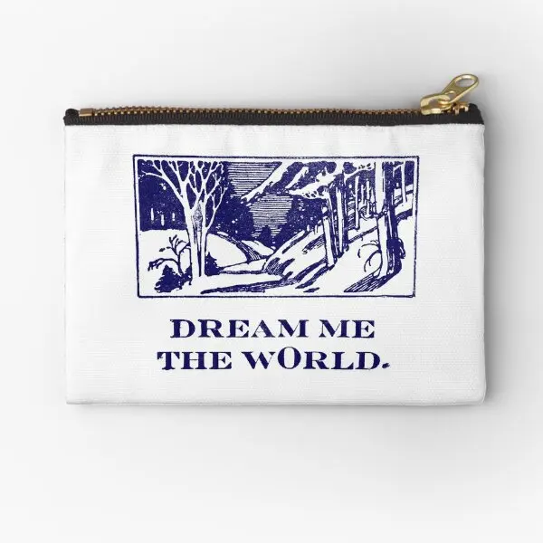 

Dream Me The World Zipper Pouches Wallet Key Packaging Men Pocket Underwear Cosmetic Small Storage Coin Bag Women Pure Money