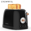 CROWNFUL 2-Slice Toaster Stainless Steel Extra Wide Slots Toaster Cancel Defrost and Bagel Functions for Toasting Bread Waffle 1