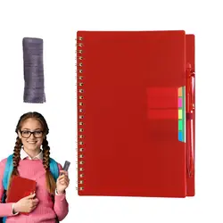 Eco - Friendly Reusable Erasable Notepad with Waterproof Stone Paper and Digital Connectivity (Red)